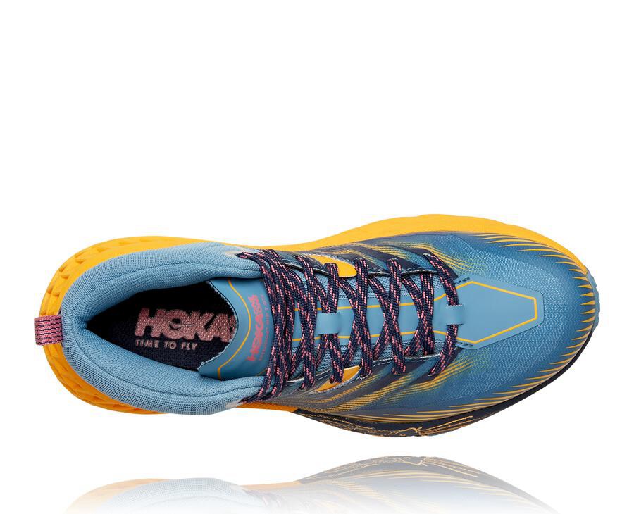 Hoka One One Trailsko Dame - Speedgoat Mid Gore-Tex 2 - Blå - 316079INT